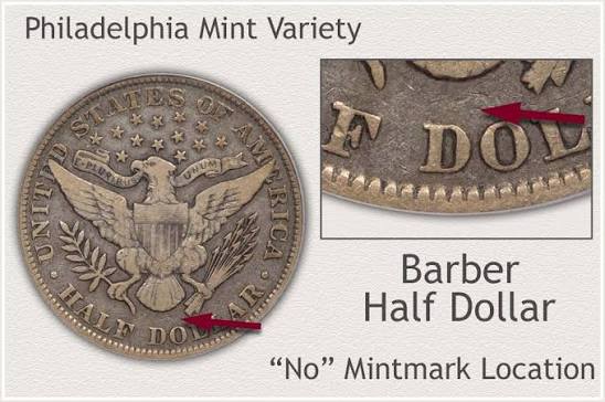 1901 Philadelphia Barber half dollar obverse showing Liberty head in high uncirculated grade with original luster